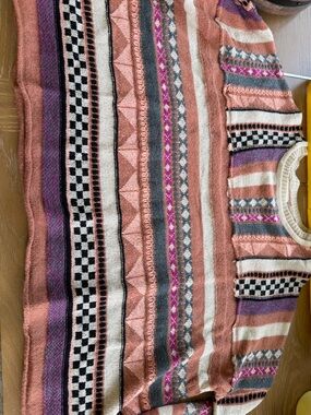 Jade Multicolor Striped & Geometric Knit Sweater
